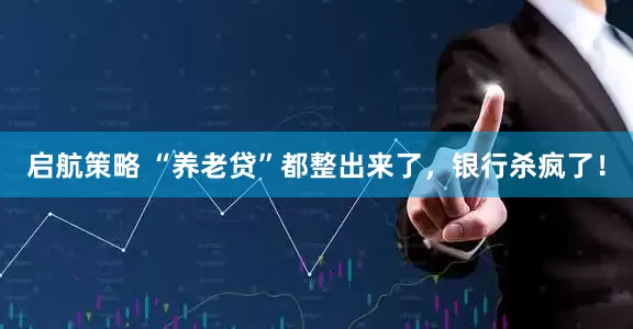 启航策略 “养老贷”都整出来了，银行杀疯了！