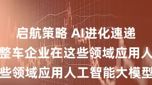 启航策略 AI进化速递丨重庆支持整车企业在这些领域应用人工智能大模型